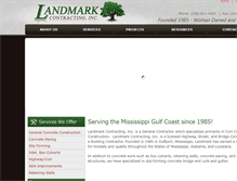 Tablet Screenshot of landmarkcontracting.com